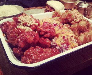 Korean fried chicken. Sweet spicy and soy garlic