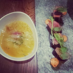 Beef sudado and yellow quinoa